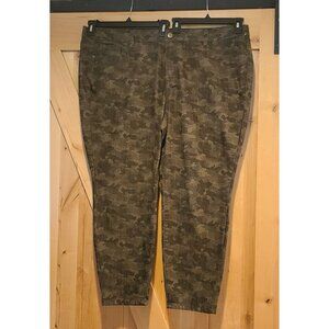 New! Venezia Lane Bryant Mid Rise Skinny Ankle Jeans Plus Sz 24 Camo Green Brown